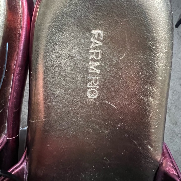 FARM Rio Brazil Bronze Palm Monstera
Metallic Slides Shoes Sandals 
SZ-8 GUC - Picture 6 of 7